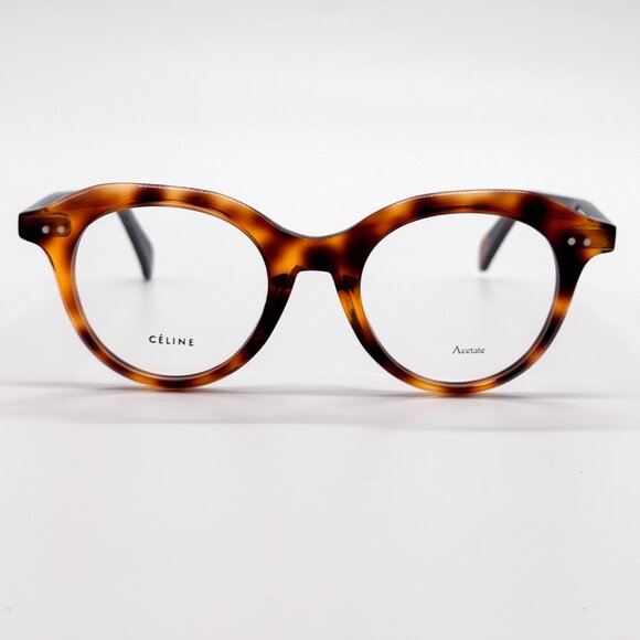 NEW CELINE CL41458 086 EYEGLASSES WOMEN HAVANA ROUND EYEWEAR CELINE - Picture 4 of 11